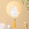 Festival de Mediados de Otoño Peluche Conejo de Jade Colgante con Borla Nuevo Estilo Chino Nicho Lindo Muñeco Colgante para Bolso Festival de Mediados de Otoño Colgante con Borla Festivo