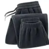 Pantalones de Felpa Doble Cara Nuevos para Otoño e Invierno para Hombre, Pantalones Deportivos con Puño Talla Grande, Pantalones Largos Cálidos Engrosados, Pantalones Deportivos de Invierno Modernos