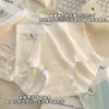 Ropa interior de algodón puro con hilo de color para mujer de 10A, Jacquard de alta elasticidad, Algodón puro Clase A, Panel frontal en forma de escudo, Ajustada a las caderas, Cintura alta, Ropa interior posparto