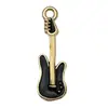 Moda Europeia e Americana Colorida Instrumento Musical Guitarra Violino Piano Tom Liga de Zinco Gota de Óleo DIY Acessórios de Joias Pequenos Pingentes