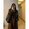 2026 Abrigo de Lana Negro Estilo Coreano Estilo Británico Estilo Hepburn de Moda para Mujer Abrigo de Lana de Invierno para Mujeres Petites