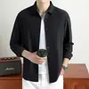 Camisa de Manga Larga para Hombre sin Costuras, Antibacteriana de Alta Gama 10A, Camisa Casual Delgada de Color Sólido, Suministrado Directamente por el Fabricante