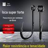 Titanium liga anzol de peixe a granel tubo de boca torta pagar Ishini farpado mil e farpado anzol de pesca grande anzol gancho