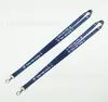 Fábrica de Dongguan fornece produção de cordão de pescoço com alça, cordão de nylon para transferência de calor, cordão para crachá de peito de poliéster no atacado