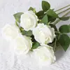 Rosas de Terciopelo Sintético Cuidadosamente Seleccionadas para San Valentín Decoración de Boda para el Hogar Pared de Flores Tacto Flores Sintéticas Flores Artificiales Falsas