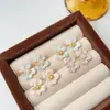 Pendientes Románticos de Flores Estilo Francés, Exquisitos y de Moda, Versátiles y Elegantes, Diseño de Nicho para Mujer, Pendientes de Lujo Ligero y de Gama Alta