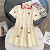 Vestido de Verano para Niñas 2026 Nuevo Elegante Moderno Vestido de Princesa Infantil Atuendo de Verano Vestido Polo de Manga Corta para Niñas Pequeñas