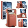 Adequado para iPhone Duo: Capa flip, tela dobrável, design de dobradiça, capa de celular com porta-cartões, carregamento sem fio Duo, armazenamento de cartões e capa protetora