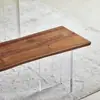 Banco Colgante Acrílico Color Nogal Rectangular Banco Madera Maciza Sala de Estar Banco para Cambiar Zapatos Banco Largo Retro Envío Gratis