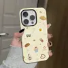 Funda Caricatura Linda de Pan y Café para Apple 17 Pro Max, Protección Completa de Lente para iPhone 16 Pro, Dos en Uno para iPhone 15