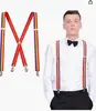 Conjunto de pajarita con tirantes unisex de 4 clips para boda, actuación, tirantes negros, correa elástica ajustable con clip en forma de X