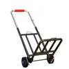 Carrinho de Mão Espessado Dobrável para Casa Carrinho de Compras de Uso Duplo Carrinho de Bagagem de Compras Portátil Carrinho de Mão Pequeno Carrinho com Haste de Puxar