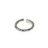 Anillo de Bambú Liso de Plata de Ley S925 Coreano Sin Piedras Diseño de Nicho Moda Coreana Elegante Anillo de Dedo Índice de Gama Alta