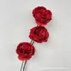Flor roja de simulación diseño de auditorio de bodas paisajismo pared de fondo de flores artificiales decoración techo de flores camino de flores guía arreglo floral flor