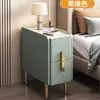 Mesa de Cabeceira Mini de Madeira Maciça, Armário de Armazenamento Moderno e Simples de 20cm, Pequeno Armário de Armazenamento, Mesa de Cabeceira Ultrarrápida de Ardósia de Luxo Leve