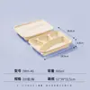 Caixa de Almoço Descartável Biodegradável com Vários Compartimentos, Caixa de Embalagem para Viagem Feita de Amido de Milho Espessado para Refeições Bento