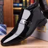 Sapatos Masculinos de Cano Alto Personalizados, Sapatos Formais de Negócios Masculinos que Aumentam a Altura, Sapatos Masculinos Brilhantes da Moda Tendência com um Toque de Luxo Leve e de Alta Qualidade