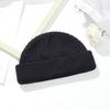 Gorro de otoño e invierno europeo y americano para hombres y mujeres, estilo melón, moderno, combinable, cálido, de lana de punto, estilo corto, cabeza pequeña