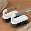 Cepillo para lavar ropa, cepillo para zapatos, herramienta multifuncional para limpieza de zapatos del hogar, cepillo pequeño no dañino, cepillo de tabla quitamanchas con mango largo, cepillo de limpieza
