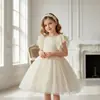 Vestido de princesa para niña transfronterizo, vestido de tutú de malla morada, vestido infantil, vestido para fiesta de cumpleaños, vestido de dama de honor