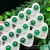Pendientes de bombilla pequeña de ámbar de cera de abeja roja del sur natural al por mayor, pendientes de mica púrpura, jade blanco, jaspe, pendientes de oro verde, pendientes combinables