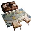 Alfombra con diseño de mapa del mundo de Amazon para sala de estar, estudio, dormitorio, mesita de noche, antideslizante