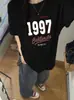 Camiseta Feminina Manga Curta Estampada Digitalmente Aliexpress Transfronteiriça Moda Verão Versátil Solta Gola Redonda Top