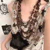 Collar de Cuentas Multicapa Estilo Étnico Retro para Mujer, Diseño de Concha de Coco Estilo Antiguo, Cadena Versátil para Clavícula Estilo Maillard de Alta Gama