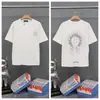Transfronterizo. Diseño de Marca de Moda 26Ss Estampado de Letras de Herradura. Camisas Casuales de Manga Corta de Moda para Hombres, Mujeres y Parejas