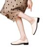 Sapatos Casuais Unisex de Bico Quadrado e Boca Baixa Novos de Primavera e Outono Sapatos Solteiros Femininos de Duas Formas Meio Chinelo Preguiçosos de Uma Peça Retrô Franceses de Couro Pequeno