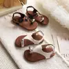 Sandalias Romanas Ins 2026 Verano Nuevo Estilo Coreano para Niñas sin Cierre Estilo Hada Zapatos de Princesa para la Playa con Faldas