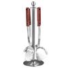 Acero inoxidable 304 madera maciza juego de cuatro piezas para cocina pala para freír cuchara para freír colador pala para freír mango de madera maciza con aislamiento térmico se puede añadir logotipo