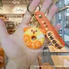 Llavero Creativo Lindo Gato Donut Muñeco Estéreo Cuerda para Teléfono Móvil Llavero de Goma Suave Colgante para Bolso Colgante
