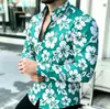 Nueva camisa de manga larga con estampado 3D para hombre de comercio exterior de otoño para primavera y otoño, moda transfronteriza Amazon AliExpress diseño floral