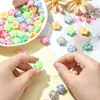 Acrílico Color AB Color Sólido Dos Tonos Caramelo Mariposa Con Cuentas Cadena para Teléfono Móvil Cuerda para el Cabello Cuentas Sueltas Accesorios para Joyería DIY Venta al por Mayor