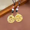 Chaveiro Pingente Marca Dragão Dourado Cobre Imitado Pingente para Bolsas de Homem e Mulher Pingente de Chave de Carro Venda por Atacado