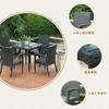 Mesas y Sillas de Ratán para Exterior Personalizadas Patio Terraza Jardín Combinación de Muebles para Exterior Balcón Ocio Juego de Sillas de Ratán para Exterior