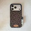 Popular Ins Floral Pequeno Veludo Maillard Adequado para Capa de Celular Apple 17Promax Bolsa Iphone16 15P