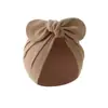 Comercio Exterior Nueva Moda Niños Orejas de Conejo Lazo Multicolor Suave Gorro Fetal para Bebé Gorro de Primavera y Otoño para Bebé