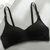 Íntimos Brillantes de Algodón Puro para Mujer, Push-Up, Anticaída, Soporte Lateral, Estilo Coreano Sencillo para Estudiante Universitaria, Sujetador sin Varillas