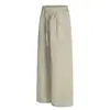 Calça Casual Rumei Estilo Retrô Americano Cor Sólida Cintura Elástica Simples Primavera Exterior Solta para Caminhada Esportes Perna Reta Longa