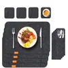 Nuevo Salvamanteles de Comedor Occidental Amazon, Salvamanteles de Fieltro, Posavasos Absorbente, Aislamiento Térmico, Protector, Bolsa para Cuchillo y Tenedor, Posavasos Absorbente de Fieltro