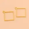 16 Estilos de Accesorios para Joyería DIY de Aleación Imitación Oro, Colgantes con Forma de Luna, Redondos y de Corazón con Marcos Huecos de Resina