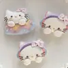 Collar de Gato KT de Algodón Hecho a Mano Tridimensional Lindo de Dibujos Animados Estilo Coreano para Niños, Cordón de Tela Versátil, Colgante, Accesorios para Niñas