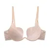 Novo Sutiã Push-up com Decote em V Profundo Feminino Verão Sexy Suporte para Levantar Pequenos Seios Sutiã de Suporte Lateral Sutiã Anti-queda