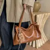 2025 Novas Bolsas Femininas Outono e Inverno Grande Capacidade Versátil Bolsa de Ombro Moda Retro Nicho Bolsa Tote para o Dia a Dia