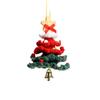 Árvore de Natal de Lã Crochê DIY Presente Tricotado Decoração Pendurada no Carro Artesanal para Amigos