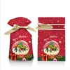Sacos de Presente de Natal Sacos de Embalagem para Doces e Chocolates Sacos com Cordão de Fruta da Paz Sacos com Cordão de Orelha de Coelho Venda Quente Transfronteiriça