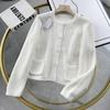 Cardigan de Punto Corto Estilo Japonés Primavera y Otoño 2023 Suave Inspirado en Chanel para Mujeres Menudas Y454761