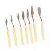 Conjunto de Raspadores para Pintura a Óleo Raspador de Arte com Cabo de Madeira Paleta para Tinta Guache Aquarela Acrílica Venda Direta da Fábrica